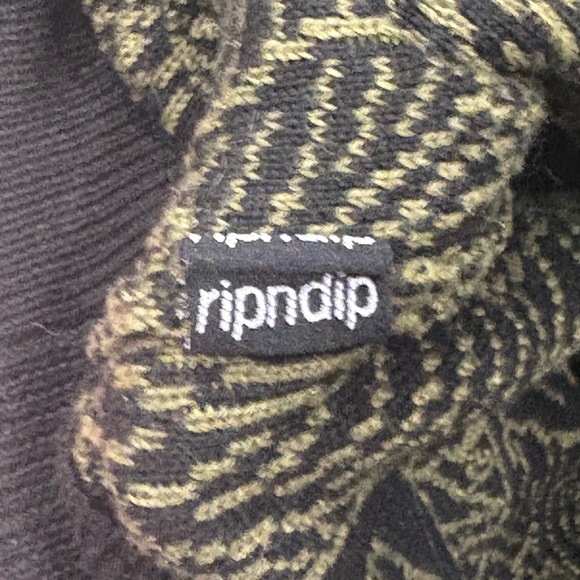 Ripndip Olive Leaf Pattern Crewneck Sweater - Picture 4 of 9